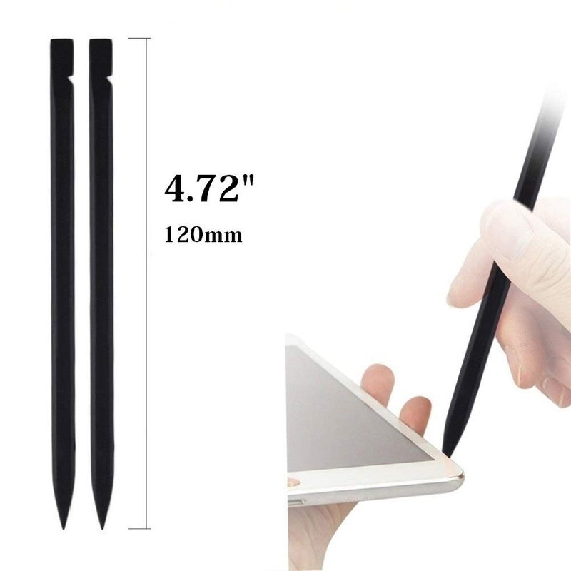 fixinus 10 Pieces Universal Black Stick Spudger Opening Pry Tool Kit for iPhone Mobile Phone iPad Tablets MacBook Laptop PC Repair - Image 2